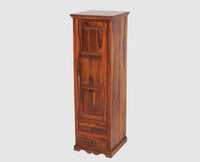 Sweden Sheesham Wood Single Doors Wardrobe - Furniselan - Maple-Finish