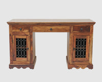 Sweden Sheesham Wood Study Laptop Table - Furniselan - Teak-Finish