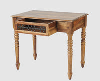 Sweden Sheesham Wood Study Laptop Table - Furniselan - Teak-Finish