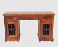 Sweden Sheesham Wood Study Laptop Table - Furniselan - Maple-Finish