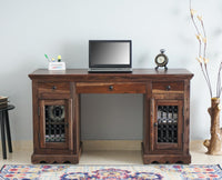 Sweden Sheesham Wood Study Laptop Table - Furniselan - Grey-Finish