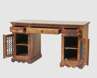 Sweden Sheesham Wood Study Laptop Table - Furniselan - Teak-Finish