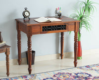 Sweden Sheesham Wood Study Laptop Table - Furniselan - Maple-Finish