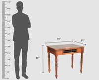 Sweden Sheesham Wood Study Laptop Table - Furniselan - Maple-Finish