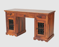Sweden Sheesham Wood Study Laptop Table - Furniselan - Maple-Finish