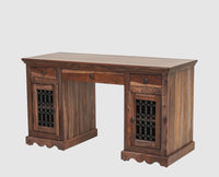 Sweden Sheesham Wood Study Laptop Table - Furniselan - Grey-Finish