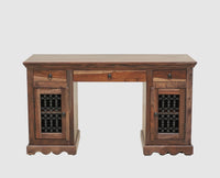 Sweden Sheesham Wood Study Laptop Table - Furniselan - Grey-Finish
