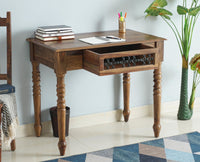 Sweden Sheesham Wood Study Laptop Table - Furniselan - Teak-Finish