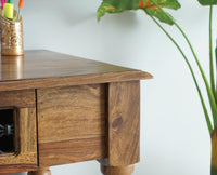 Sweden Sheesham Wood Study Laptop Table - Furniselan - Teak-Finish