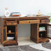 Sweden Sheesham Wood Study Laptop Table - Furniselan - Teak-Finish
