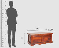 Sweden Sheesham Wood Trunk Box - Furniselan - Maple-Finish