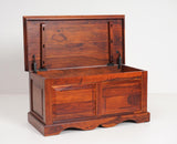 Sweden Sheesham Wood Trunk Box - Furniselan - Maple-Finish