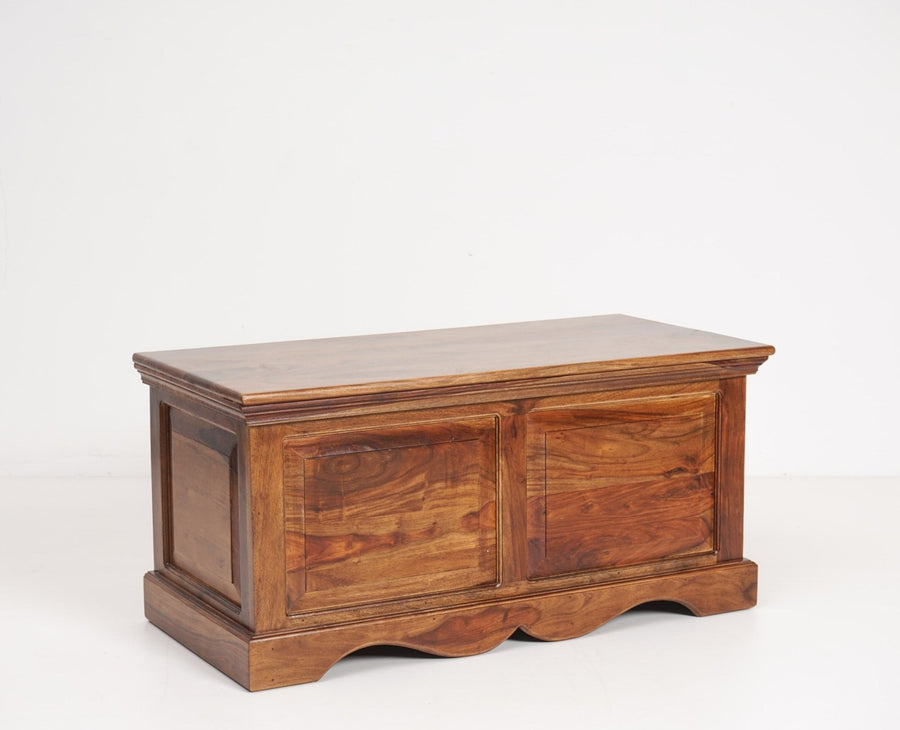 Sweden Sheesham Wood Trunk Box - Furniselan - Teak-Finish
