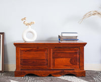 Sweden Sheesham Wood Trunk Box - Furniselan - Maple-Finish