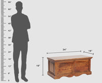 Sweden Sheesham Wood Trunk Box - Furniselan - Teak-Finish