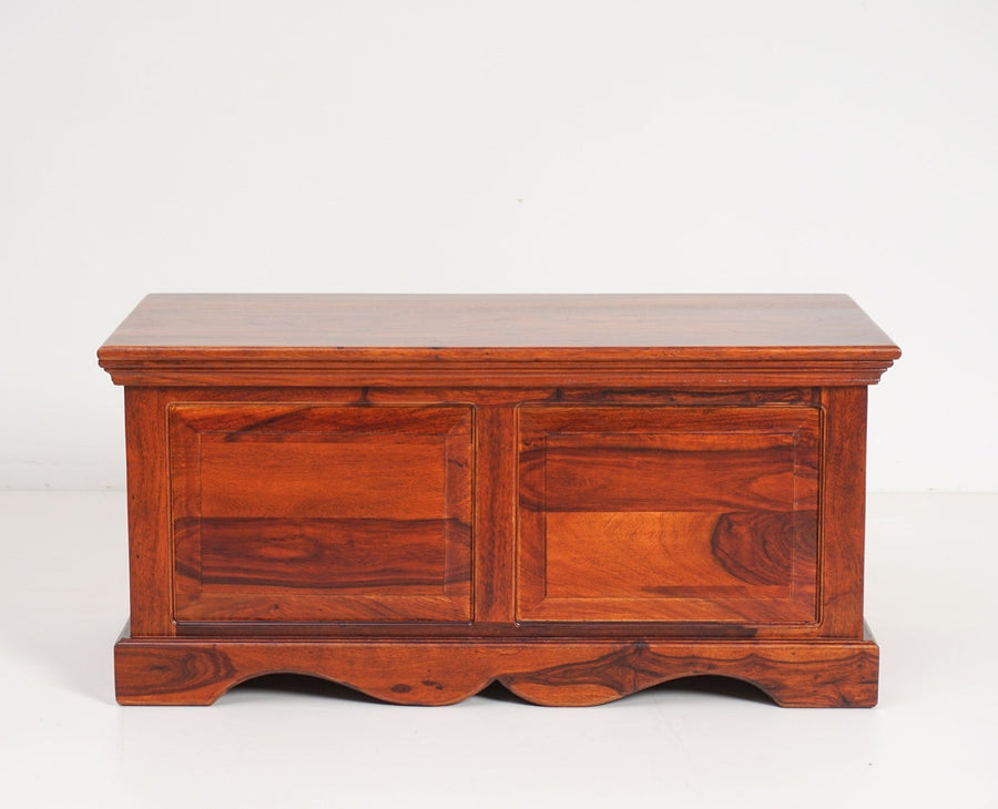 Sweden Sheesham Wood Trunk Box - Furniselan - Maple-Finish