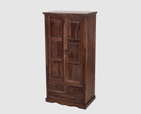 Sweden Sheesham Wood Two Doors Wardrobe - Furniselan - Grey-Finish