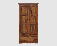 Sweden Sheesham Wood Two Doors Wardrobe - Furniselan - Teak-Finish