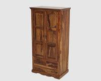 Sweden Sheesham Wood Two Doors Wardrobe - Furniselan - Teak-Finish