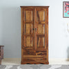 Sweden Sheesham Wood Two Doors Wardrobe - Furniselan - Teak-Finish