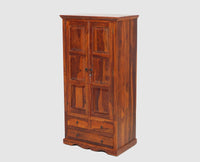 Sweden Sheesham Wood Two Doors Wardrobe - Furniselan - Maple-Finish
