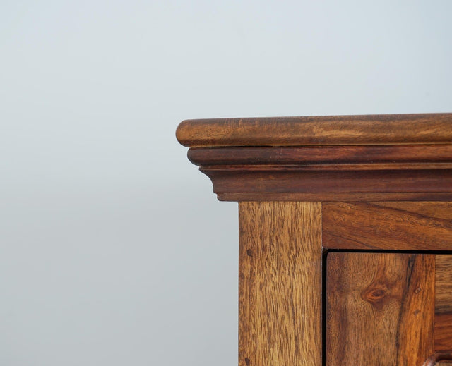 Sweden Sheesham Wood Two Doors Wardrobe - Furniselan - Teak-Finish