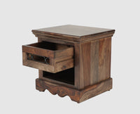 Sweden Solid Wood Bedside Table - Furniselan-Grey-Finish 