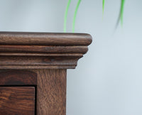 Sweden Solid Wood Bedside Table - Furniselan-Grey-Finish 