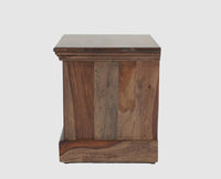 Sweden Solid Wood Bedside Table - Furniselan-Grey-Finish 