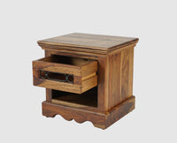 Sweden Solid Wood Bedside Table - Furniselan-Teak-Finish