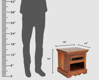 Sweden Solid Wood Bedside Table - Furniselan-Maple-Finish