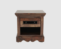 Sweden Solid Wood Bedside Table - Furniselan-Grey-Finish 