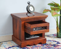 Sweden Solid Wood Bedside Table - Furniselan-Maple-Finish