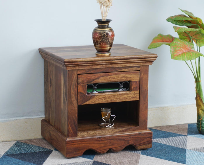 Sweden Solid Wood Bedside Table - Furniselan