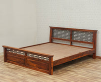 Sweden Solid Wood King Size Bed Furniselan-Maple-Finish