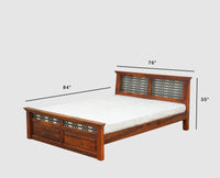 Sweden Solid Wood King Size Bed Furniselan-Maple-Finish