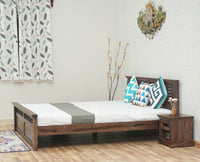Sweden Solid Wood King Size Bed Furniselan-Grey-Finish