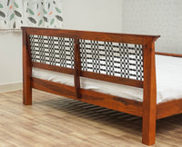Sweden Solid Wood King Size Bed Furniselan-Maple-Finish