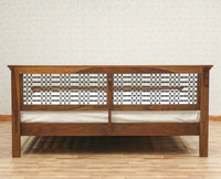 Sweden Solid Wood King Size Bed Furniselan-Teak-Finish