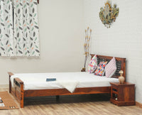 Sweden Solid Wood King Size Bed Furniselan-Maple-Finish