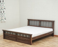 Sweden Solid Wood King Size Bed Furniselan-Grey-Finish