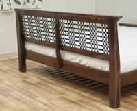 Sweden Solid Wood King Size Bed Furniselan-Grey-Finish