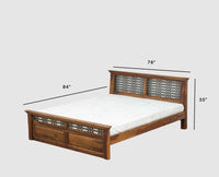Sweden Solid Wood King Size Bed Furniselan-Teak-Finish