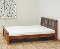 Sweden Solid Wood King Size Bed Furniselan-Maple-Finish