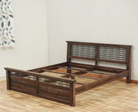 Sweden Solid Wood King Size Bed Furniselan-Grey-Finish