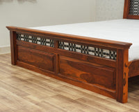 Sweden Solid Wood King Size Bed Furniselan-Maple-Finish