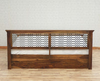 Sweden Solid Wood King Size Bed with Box Storage Furniselan-Teak-Finish