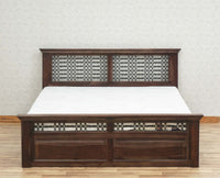Sweden Solid Wood Queen Size Bed Furniselan-Grey-Finish