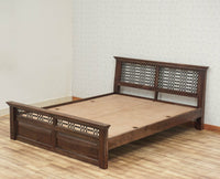 Sweden Solid Wood Queen Size Bed Furniselan-Grey-Finish