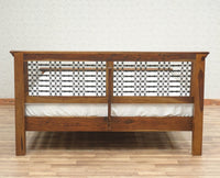 Sweden Solid Wood Queen Size Bed Furniselan-Teak-Finish